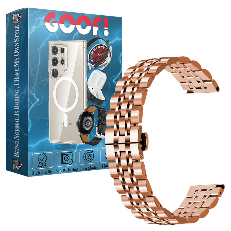 بند گوف مدل 7bead Butterfly مناسب برای ساعت هوشمند آمازفیت GTR Lite 47mm