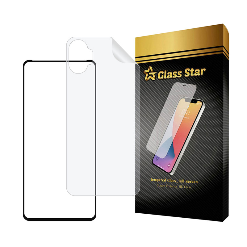 محافظ صفحه نمایش سرامیکی شفاف گلس استار مدل CERAMICNANOST مناسب برای گوشی موبایل ناتینگ فون Nothing Phone 1 به همراه محافظ پشت گوشی