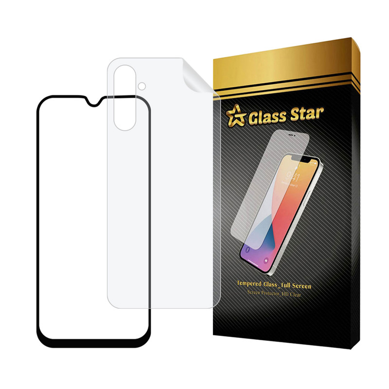 محافظ صفحه نمایش سرامیکی شفاف گلس استار مدل CERAMICNANOST مناسب برای گوشی موبایل سامسونگ  Samsung Galaxy A14 4G / A14 5G به همراه محافظ پشت گوشی هیدروژل