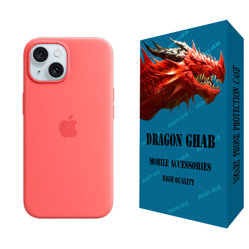 کاور دراگون قاب مدل سیلیکونی طرح SLB مناسب برای گوشی موبایل اپل iPhone 15