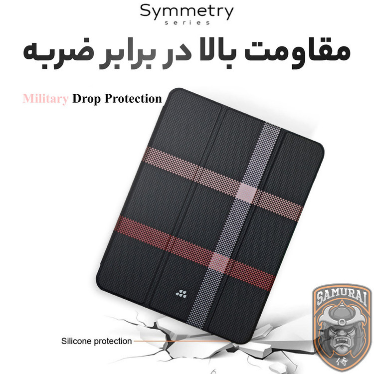 کیف کلاسوری سامورایی مدل Symmetry مناسب برای تبلت سامسونگ Galaxy Tab S9 Ultra / Tab S10 Ultra