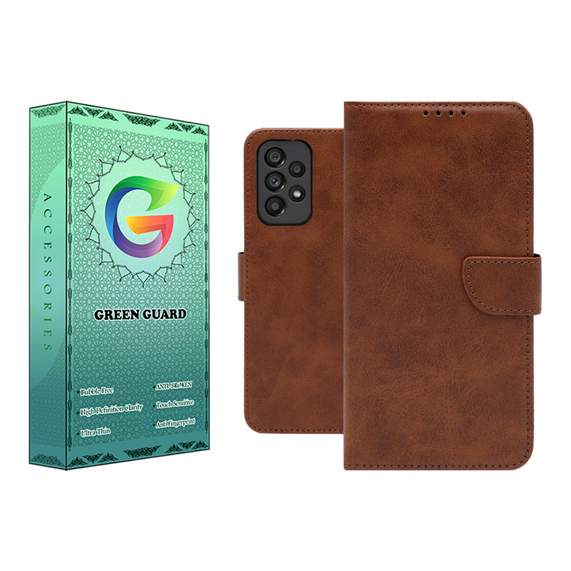 کیف کلاسوری گرین گارد مدل چرمی مگنتی کد Brown-GB01 مناسب برای گوشی موبایل سامسونگ Galaxy A33