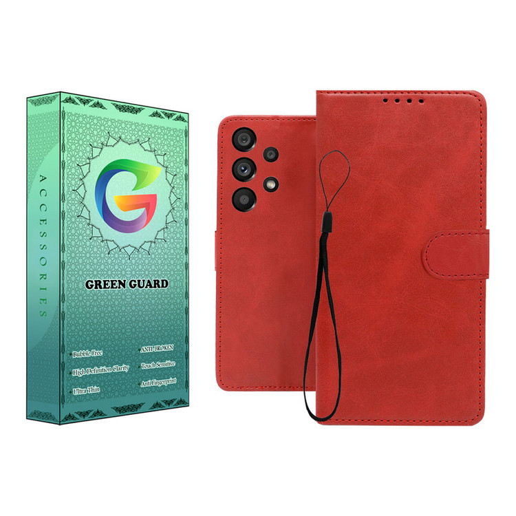 کیف کلاسوری گرین گارد طرح چرمی مدل Landing مناسب برای گوشی موبایل سامسونگ Galaxy A53 به همراه بند آویز