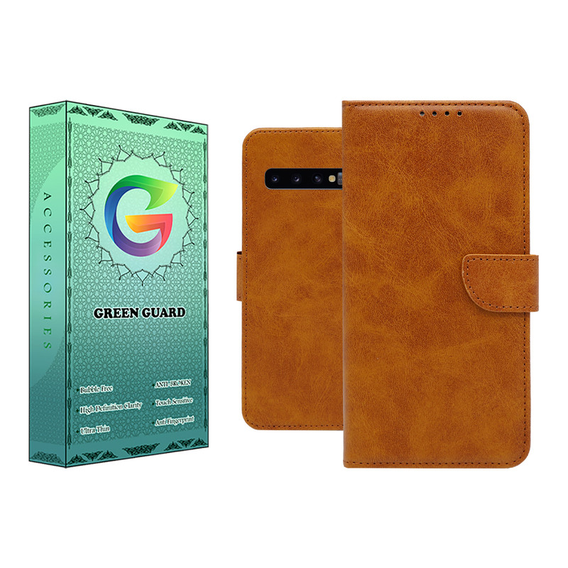 کیف کلاسوری گرین گارد مدل چرمی مگنتی کد Hb-G10 مناسب برای گوشی موبایل سامسونگ Galaxy S10 Plus