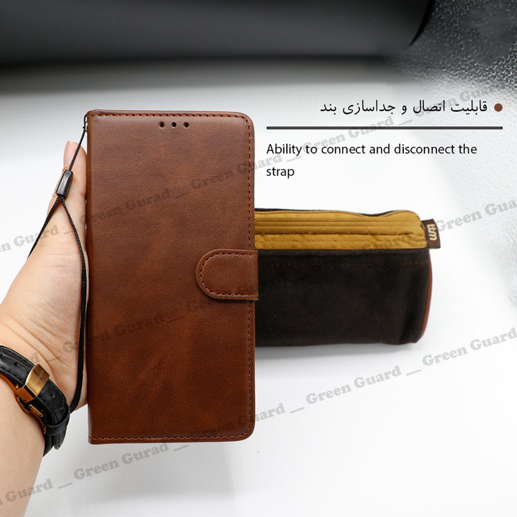 کیف کلاسوری گرین گارد طرح چرمی مدل Landing مناسب برای گوشی موبایل سامسونگ Galaxy A33 5G به همراه بند آویز