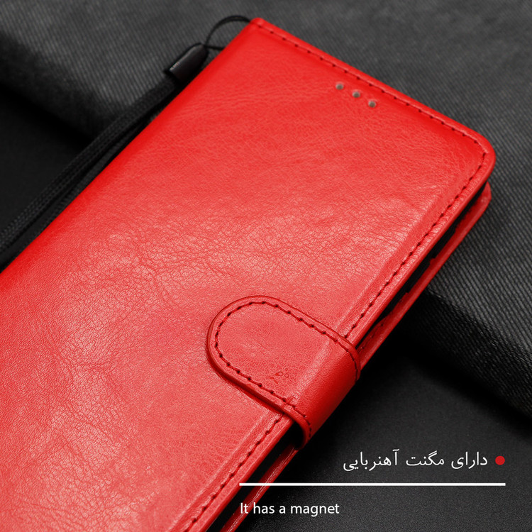 کیف کلاسوری گرین گارد طرح چرمی مدل Landing کد 03 مناسب برای گوشی موبایل شیائومی Redmi 10A / 9C به همراه بند آویز
