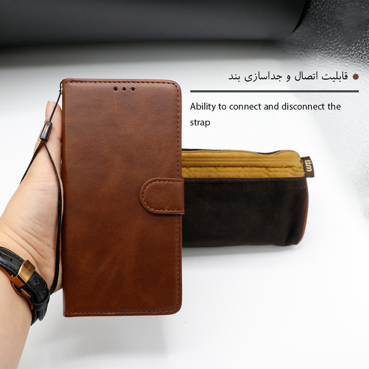 کیف کلاسوری گرین گارد طرح چرمی مدل Landing کد 03 مناسب برای گوشی موبایل شیائومی Redmi 10A / 9C به همراه بند آویز
