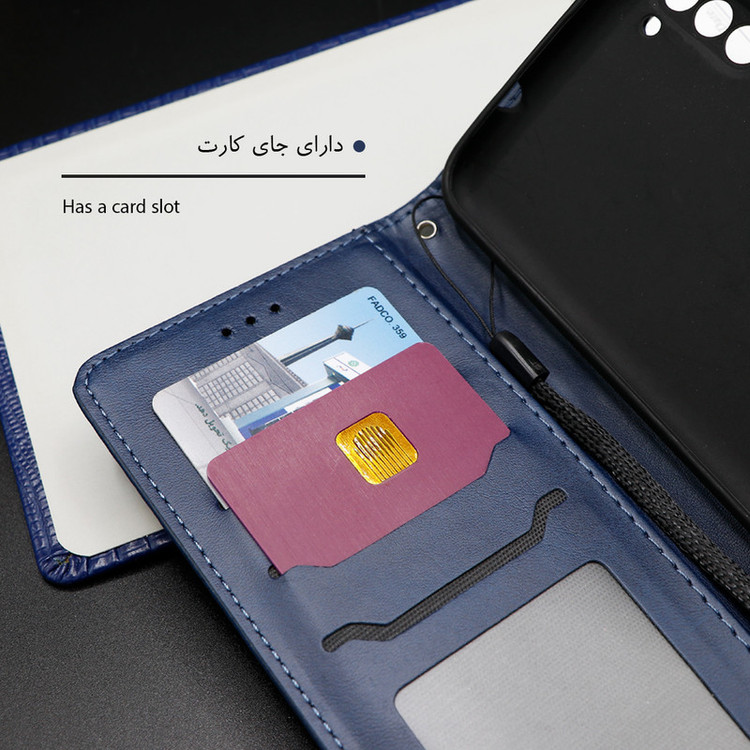 کیف کلاسوری گرین گارد طرح چرمی مدل Landing کد 06 مناسب برای گوشی موبایل شیائومی Redmi Note 14 4G به همراه بند آویز