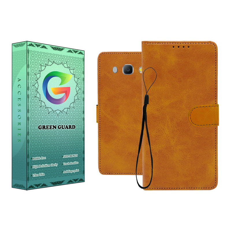 کیف کلاسوری گرین گارد طرح چرمی مدل Landing مناسب برای گوشی موبایل سامسونگ Galaxy J5 2016 به همراه بند آویز