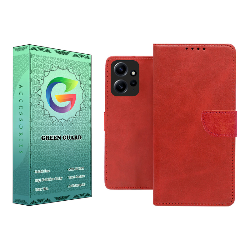 کیف کلاسوری گرین گارد مدل چرمی مگنتی کد RED-R10 مناسب برای گوشی موبایل شیائومی Redmi Note 12 4G