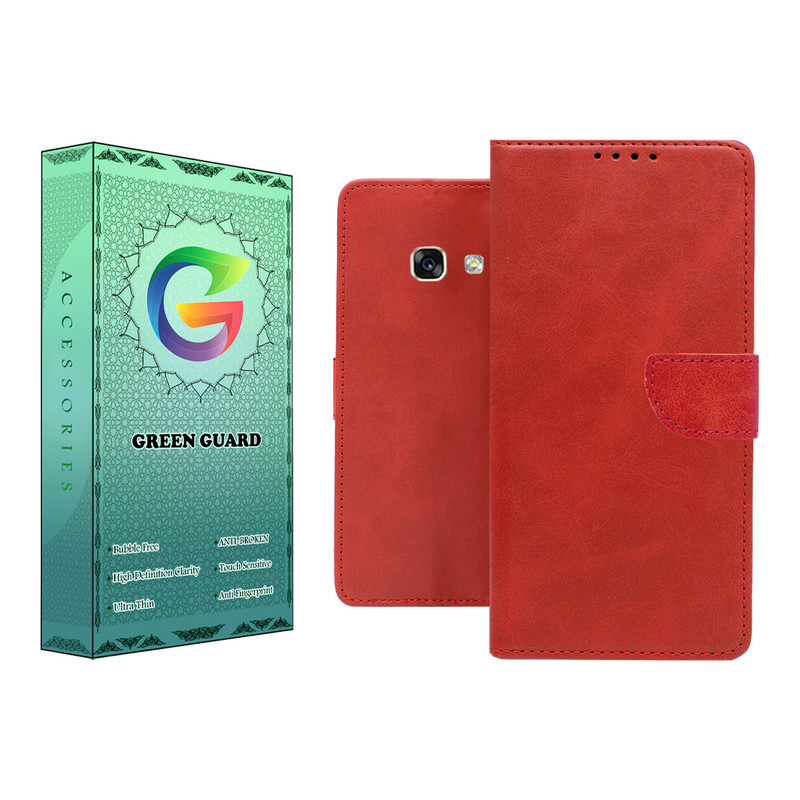 کیف کلاسوری گرین گارد مدل چرمی مگنتی کد RED-R10 مناسب برای گوشی موبایل سامسونگ Galaxy A5 2017
