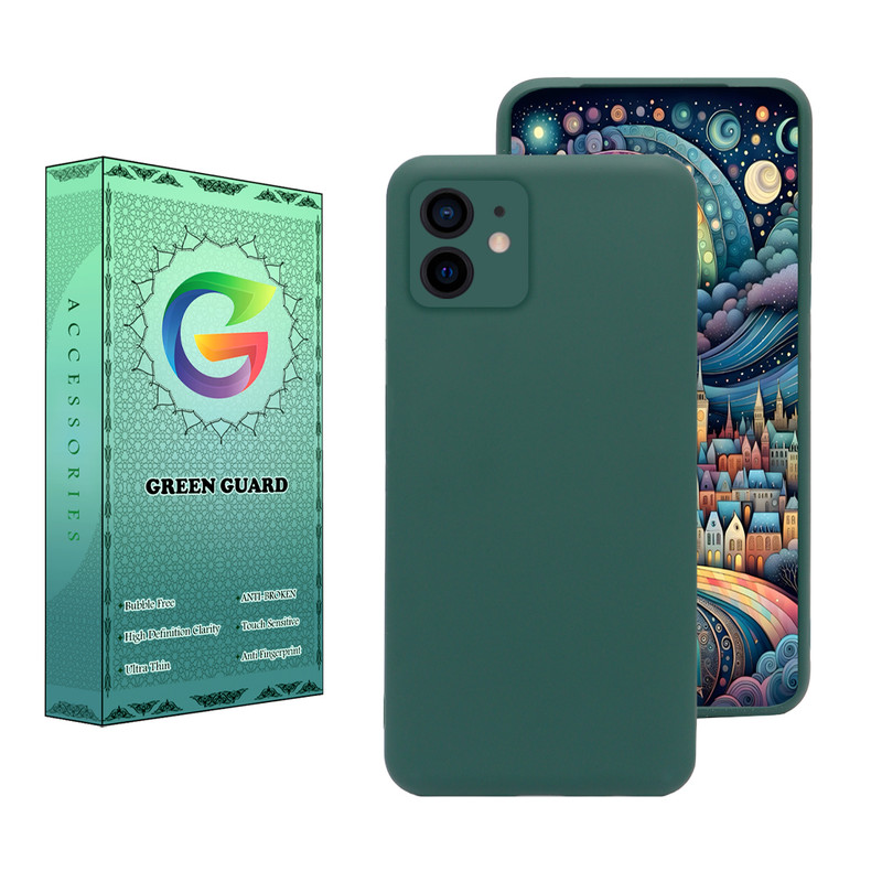 کاور گرین گارد مدل Kygo طرح سیلیکونی مناسب برای گوشی موبایل اپل Iphone 12