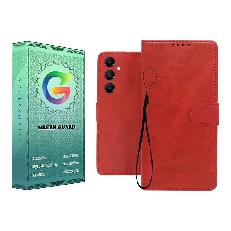 کیف کلاسوری گرین گارد طرح چرمی مدل Landing مناسب برای گوشی موبایل سامسونگ Galaxy A05S به همراه بند آویز