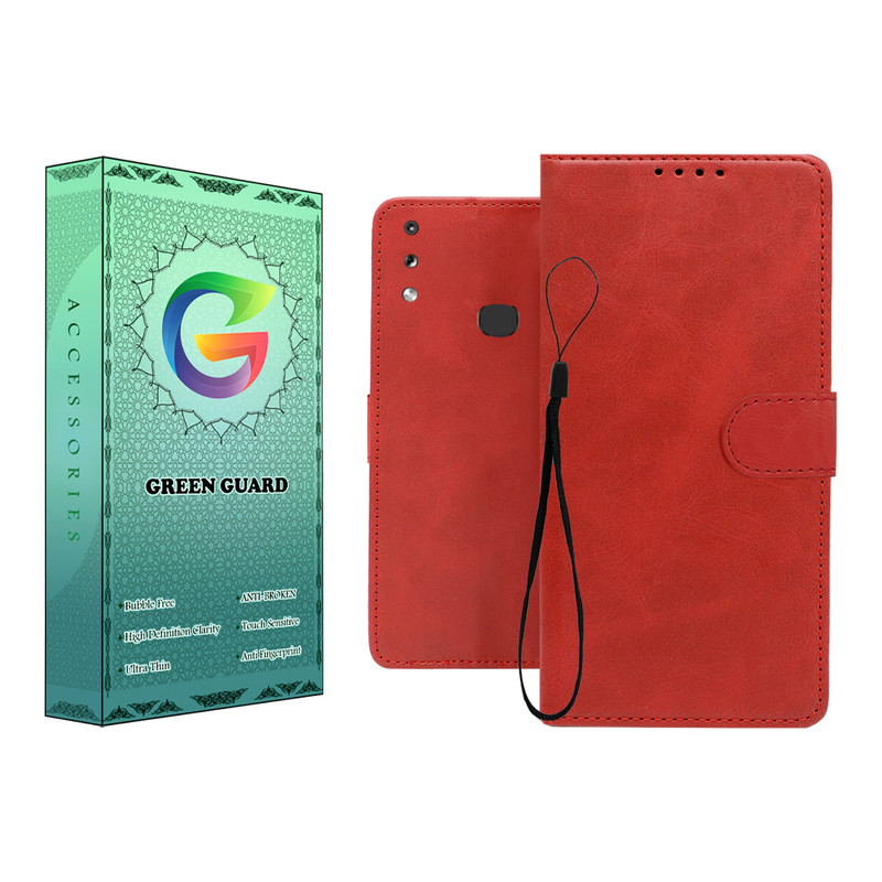 کیف کلاسوری گرین گارد طرح چرمی مدل Landing مناسب برای گوشی موبایل سامسونگ Galaxy A10S به همراه بند آویز