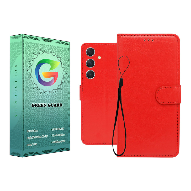 کیف کلاسوری گرین گارد طرح چرمی مدل Landing مناسب برای گوشی موبایل سامسونگ Galaxy A04S / A13 5G به همراه بند آویز