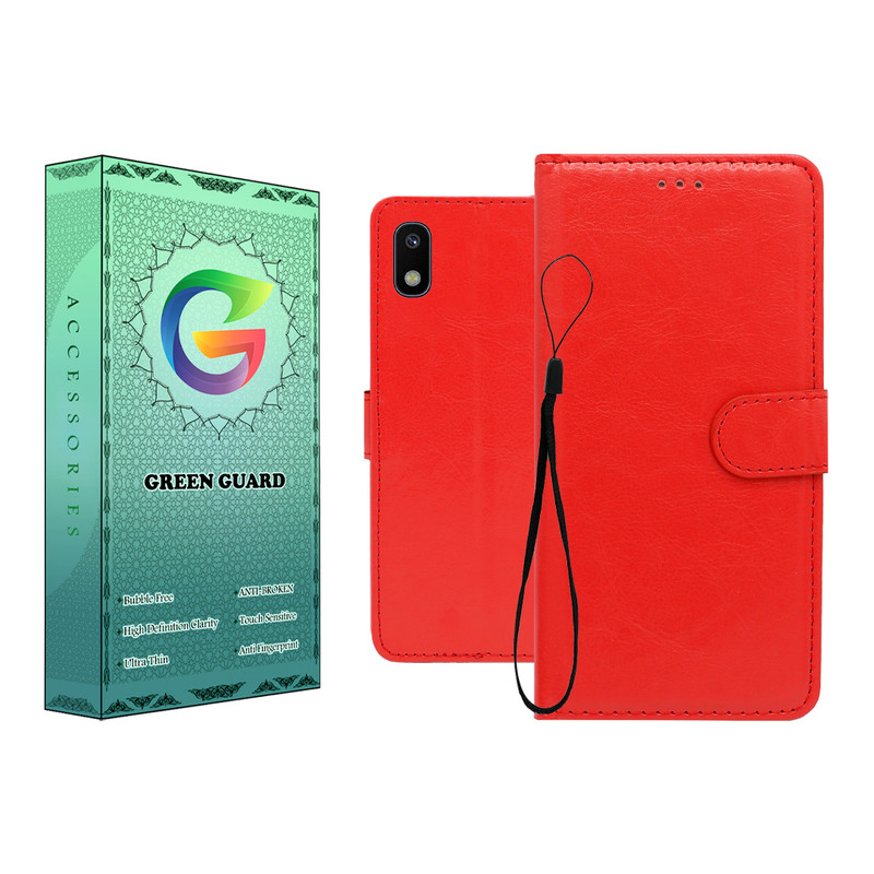 کیف کلاسوری گرین گارد طرح چرمی مدل Landing مناسب برای گوشی موبایل سامسونگ Galaxy A10 / M10 به همراه بند آویز